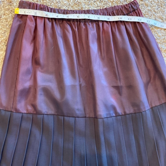 Vintage Pleated Ombré Skirt Red Black Size 8 - Picture 6 of 7